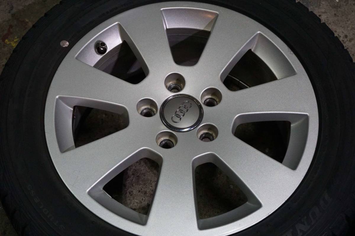 販売での到着 即決 深溝 ダンロップ DSX2 205/55R16 アウディ純正 6.5J 