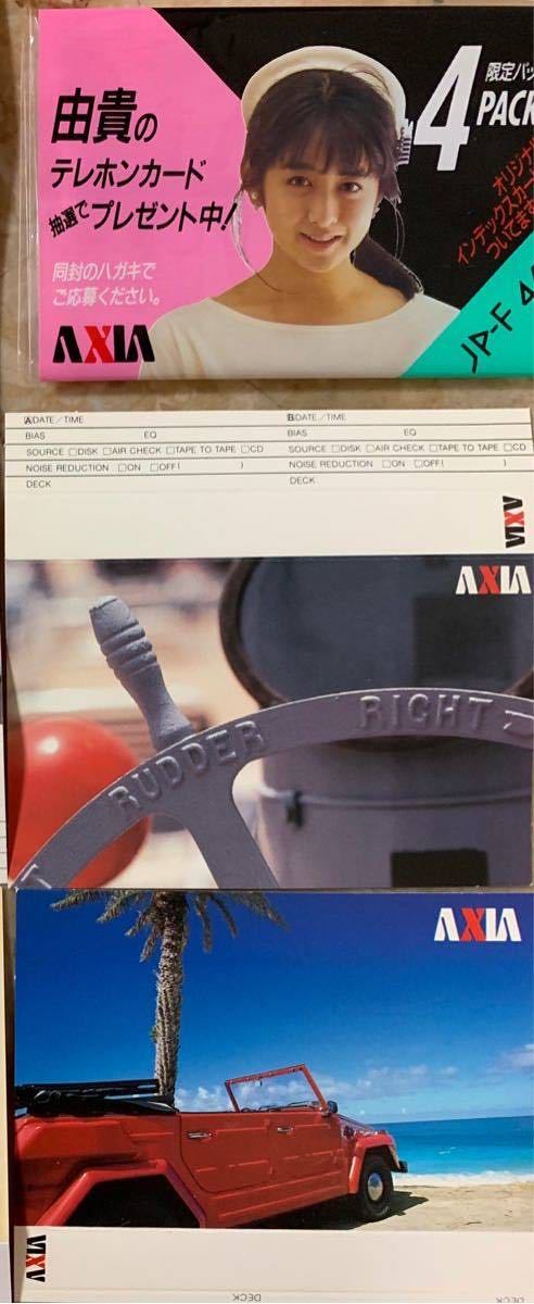 80年代 AXIA 斉藤由貴 浅香唯 カセットテープ インデックスカード 希少・未使用品】 AXIA カセットレーベル 柄違い 8枚 /斉藤由貴 /浅香