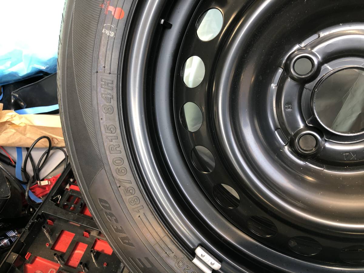 FIT4HOME 新車納車前外し、185/60R15インチ、鉄ホイール(ホイル 