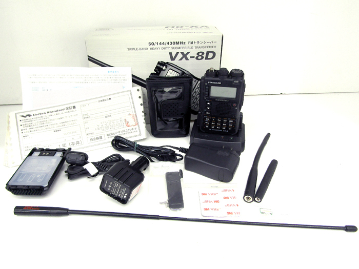 YAESU STANDARD VX-8D 50/144/430MHz FMトランシーバー オプション付き 八重洲 スタンダード