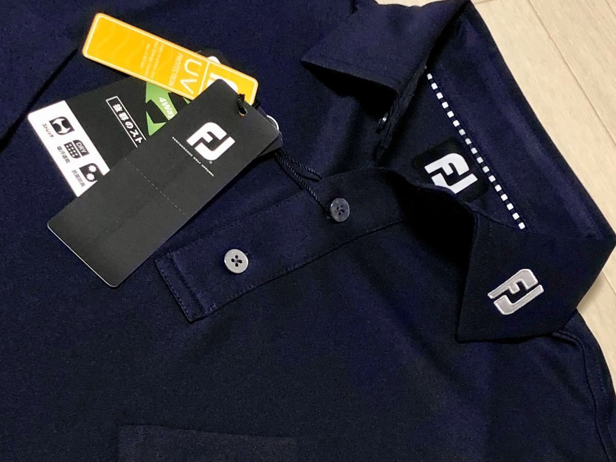 【お得，新品】 FootJoy フットジョイ 吸汗速乾 4WAYストレッチ 長袖ポロシャツ 秋冬 ネイビー サイズM 送料198円(タイトリスト)｜売買されたオークション情報、yahooの商品情報をアーカイブ公開 - オークファン シャツ