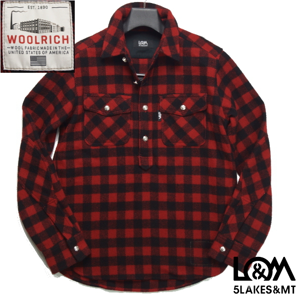 セール，格安 秋冬 定価3.1万 5LAKES&MT &times; WOOLRICH 上質フランネルウール バッファローチェック シャツ アウター L 赤黒 ウールリッチ(Lサイズ)｜売買されたオークション情報、yahooの商品情報をアーカイ 長袖シャツ一般