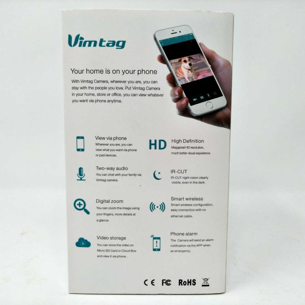 送料無料 新品未使用 防犯カメラ Vimtag ビムタグ ネットワーカメラ クラウド 見守り セキュリティ M1 Mini : Vimtag Camera Baby Pan&frasl;Tilt 400万画素・PTZ全方位360度監視・自動追尾・室内