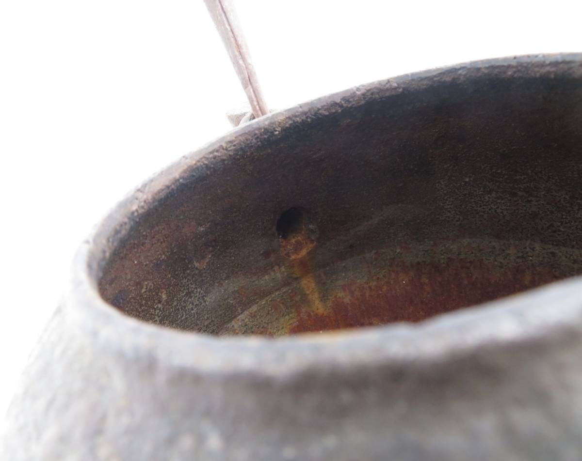 KF1013】 鉄瓶 霰 無銘 骨董品 湯沸 急須 茶器 煎茶道具 【公式通販】