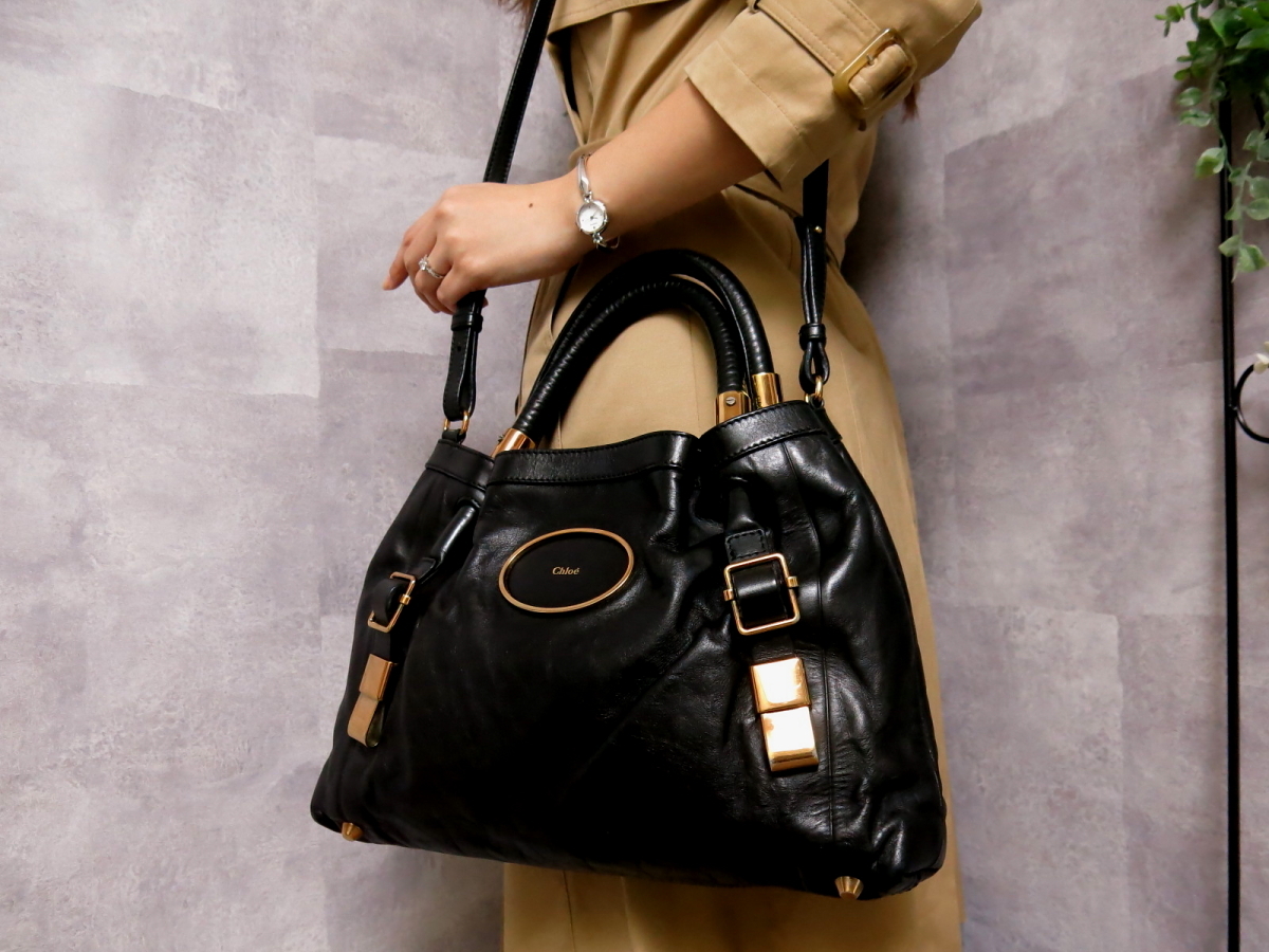 ○超美品○Chloe クロエ○ヴィクトリア○レザー 本革○2way トート 