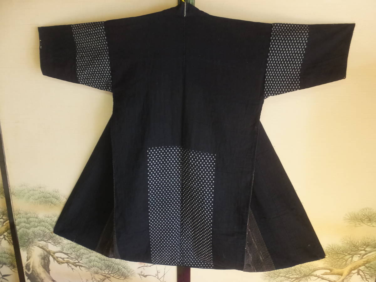 襤褸 野良着 刺し子｜藍染 刺し子 絣×クレイジーパターン