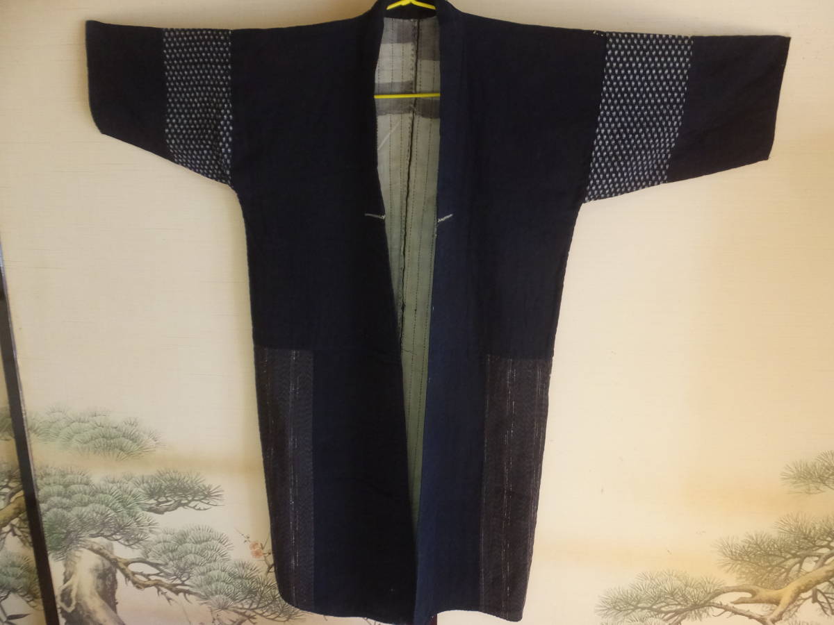 襤褸 野良着 刺し子｜藍染 刺し子 絣×クレイジーパターン 