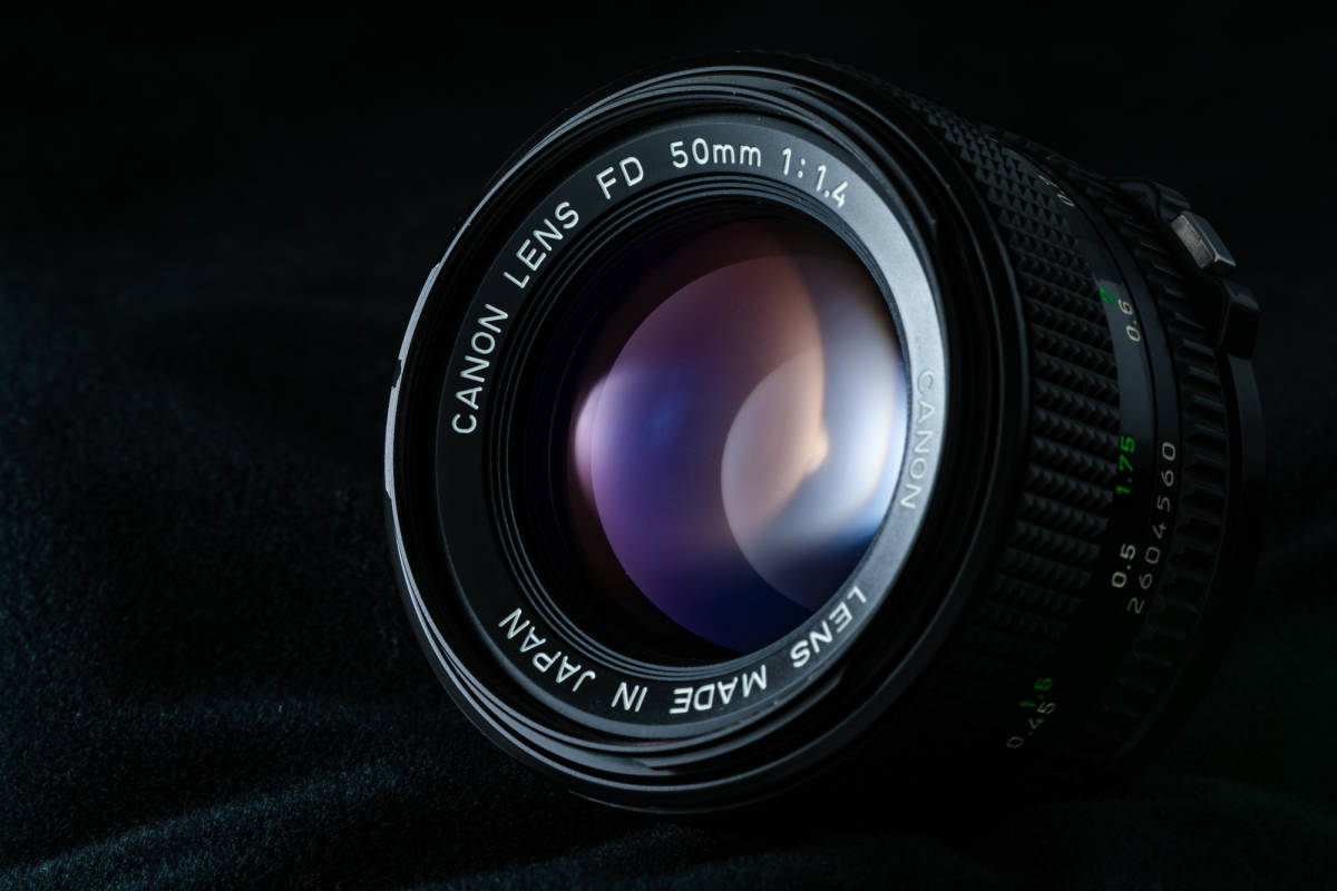 完動良品 CANON キヤノン New FD50mm f1.4 光学キレイ ☆光学極上☆ Canon キヤノン New FD 50mm F1.4 ☆外観も極上美品の単