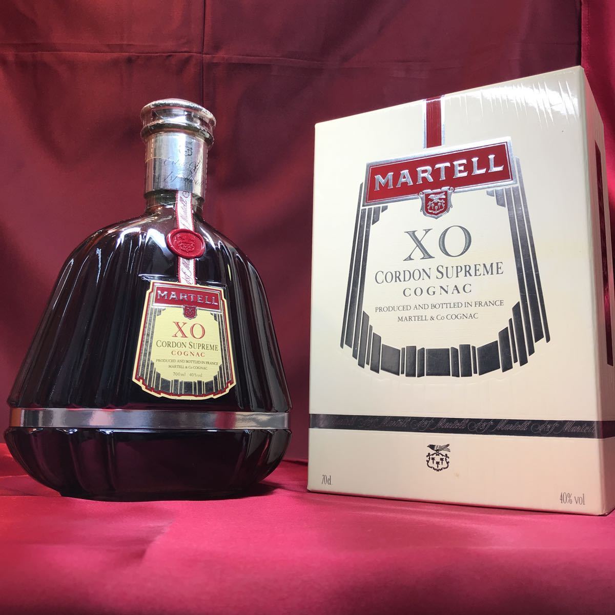 【YH-4414】未開栓 MARTELL マーテル XO CORDON SUPREME コルドンスプリーム 700ml 40% コニャック グリーンボトル 箱付き