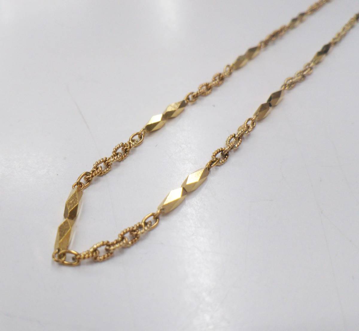 K18 39cm 4.4g デザインネックレス チェーン