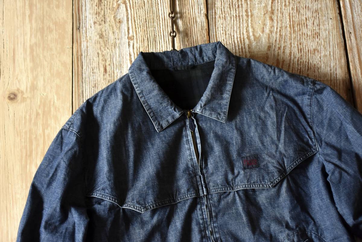 希少 良品 パパス Papas 日本製 インディゴ 藍染め スイングトップ