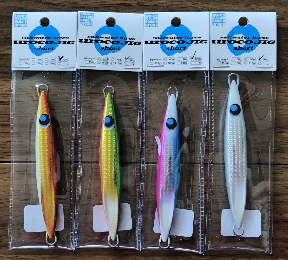 送料無料 ウロコジグ ショート 180g 4色セット ウロコジグ180g 4個