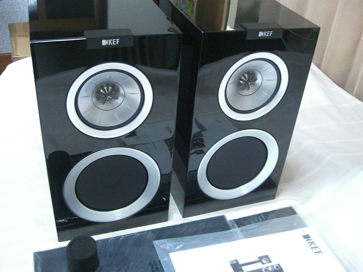 ☆ KEF R300 speaker ペア Black （ピアノブラック） 中古 動作品