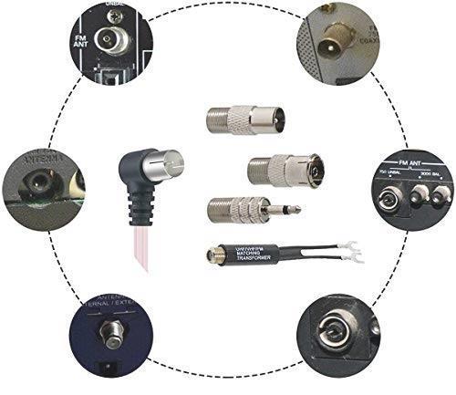  FMアンテナ AMアンテナ 室内用 ラジオアンテナ 高感度 wuernine 整合器 PALオスメス 3.5mm 変換プラグ付き ミニコンポ_2