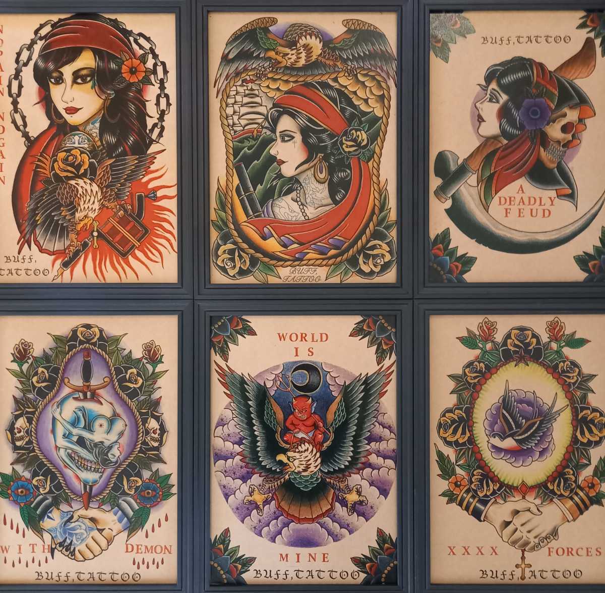ブラックパンサー A4サイズ 刺青 タトゥーフラッシュ TATTOO 入れ墨