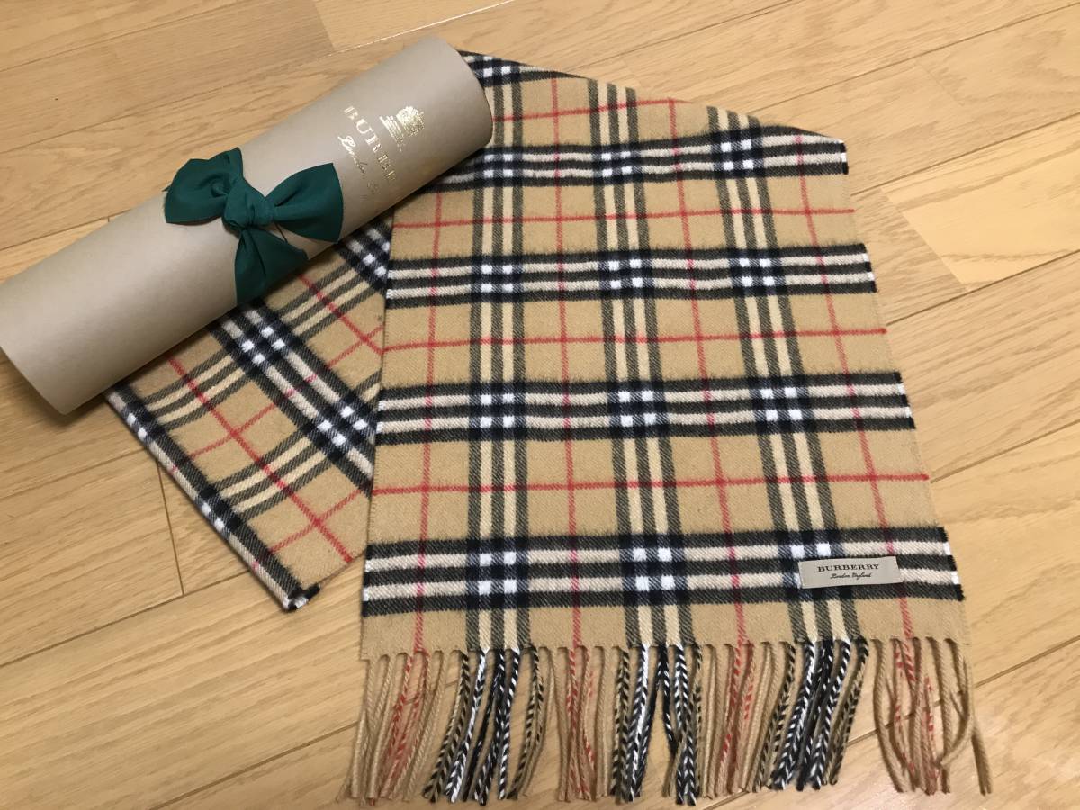 バーバリー マフラー BURBERRY ノバチェック カシミヤ 美品 Burberry 
