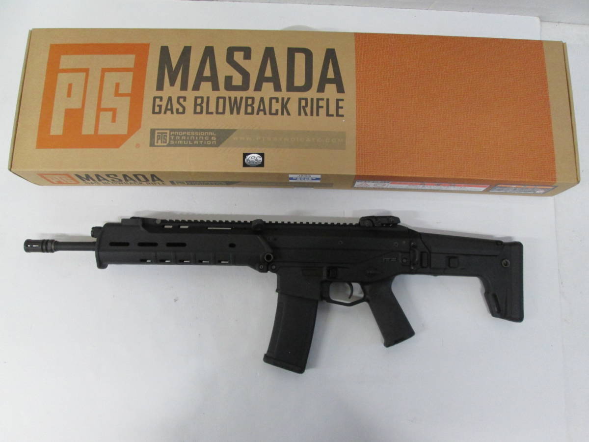 T1222-1 G/ KSC PTS MASADA GBB Black ガスガン ガスブローバック