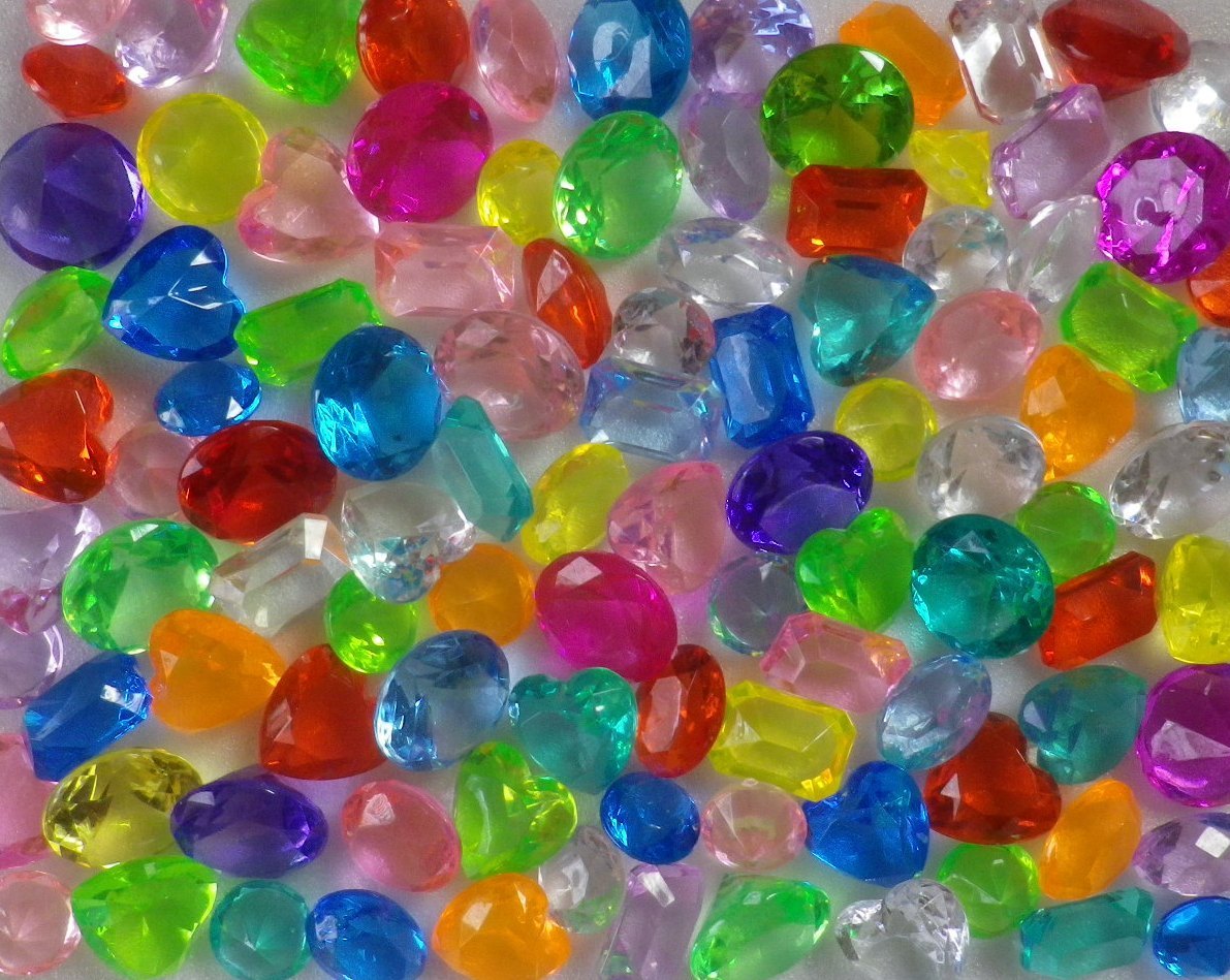 アクリルアイス◆ダイヤモンドMIX・100個◆カラフル・宝石すくい・プライズ・お祭り_10