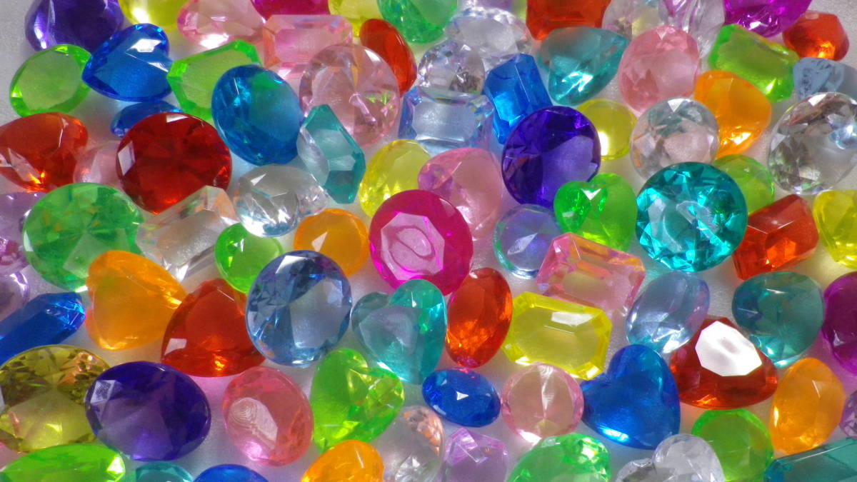 アクリルアイス◆ダイヤモンドMIX・100個◆カラフル・宝石すくい・プライズ・お祭り_5