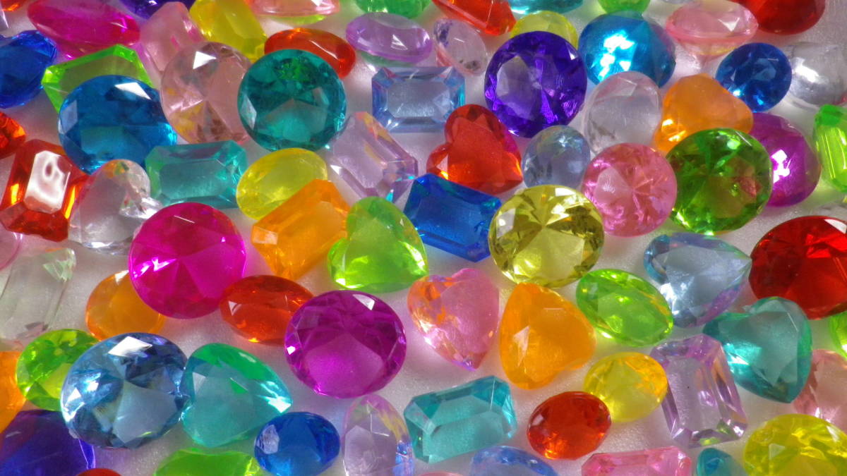 アクリルアイス◆ダイヤモンドMIX・100個◆カラフル・宝石すくい・プライズ・お祭り_6
