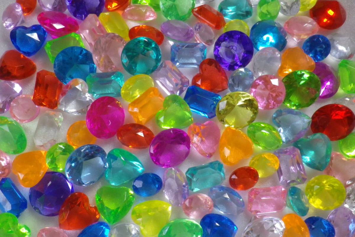 アクリルアイス◆ダイヤモンドMIX・100個◆カラフル・宝石すくい・プライズ・お祭り_7