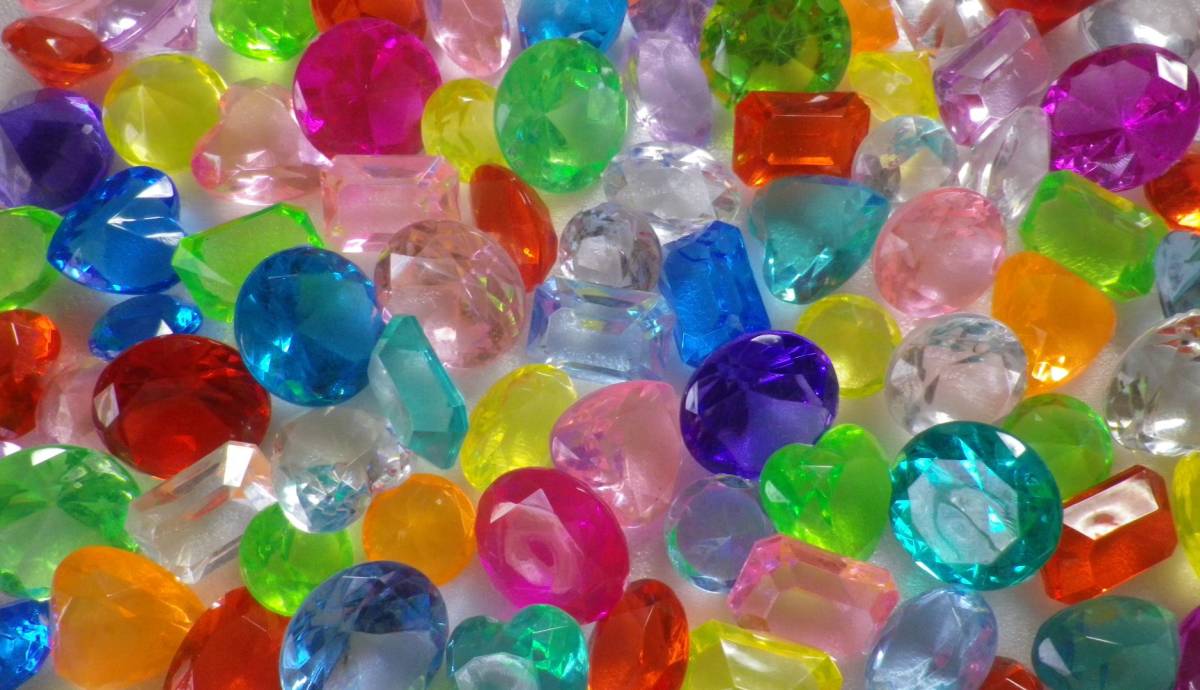 アクリルアイス◆ダイヤモンドMIX・100個◆カラフル・宝石すくい・プライズ・お祭り_8