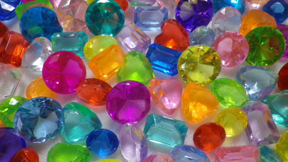アクリルアイス◆ダイヤモンドMIX・100個◆カラフル・宝石すくい・プライズ・お祭り_9