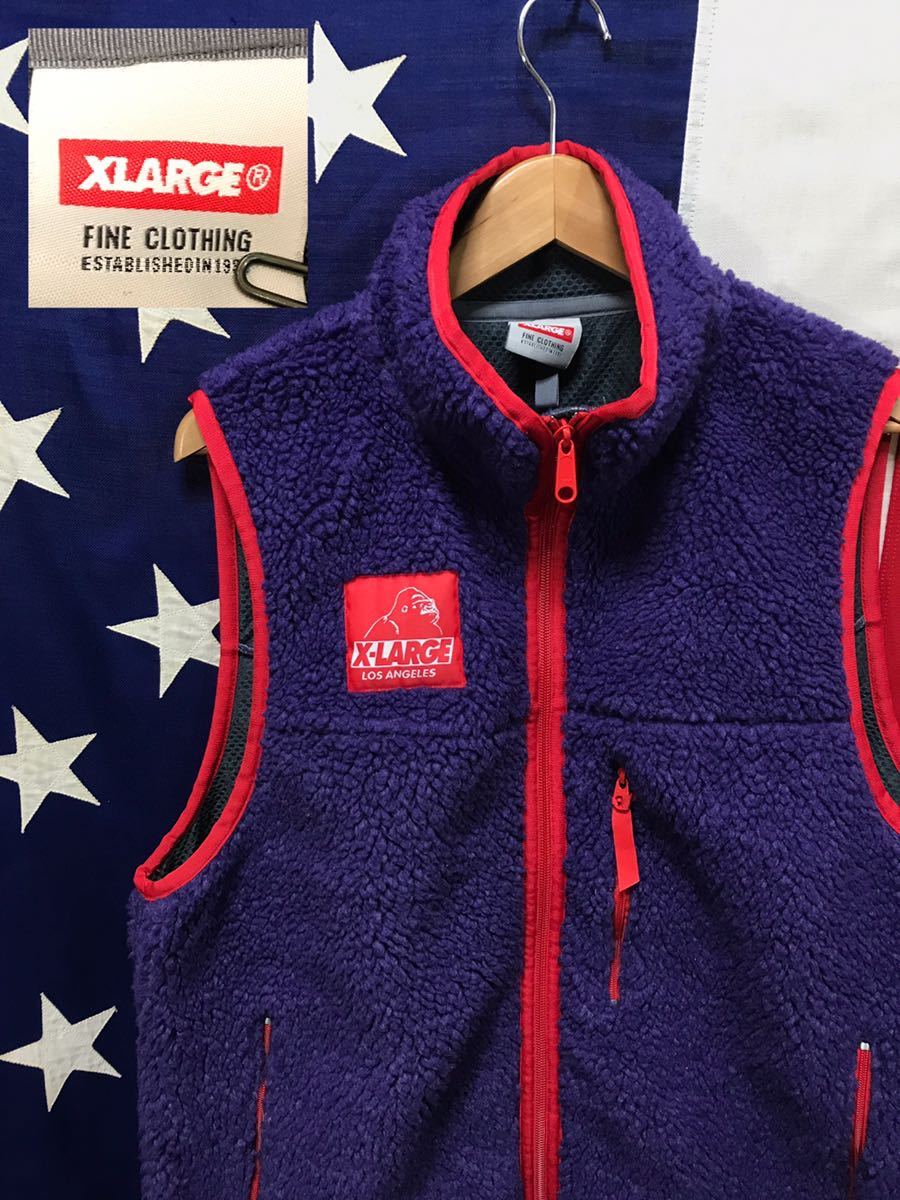 □X-LARGE□エクストララージ□0193507□フリースベスト□ボアベスト 