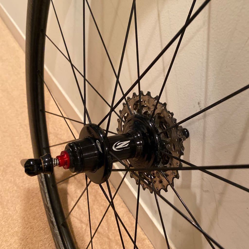 ZIPP 303 Firecrestチューブラーカーボンホイールフロント リアセット シマノ10s_5
