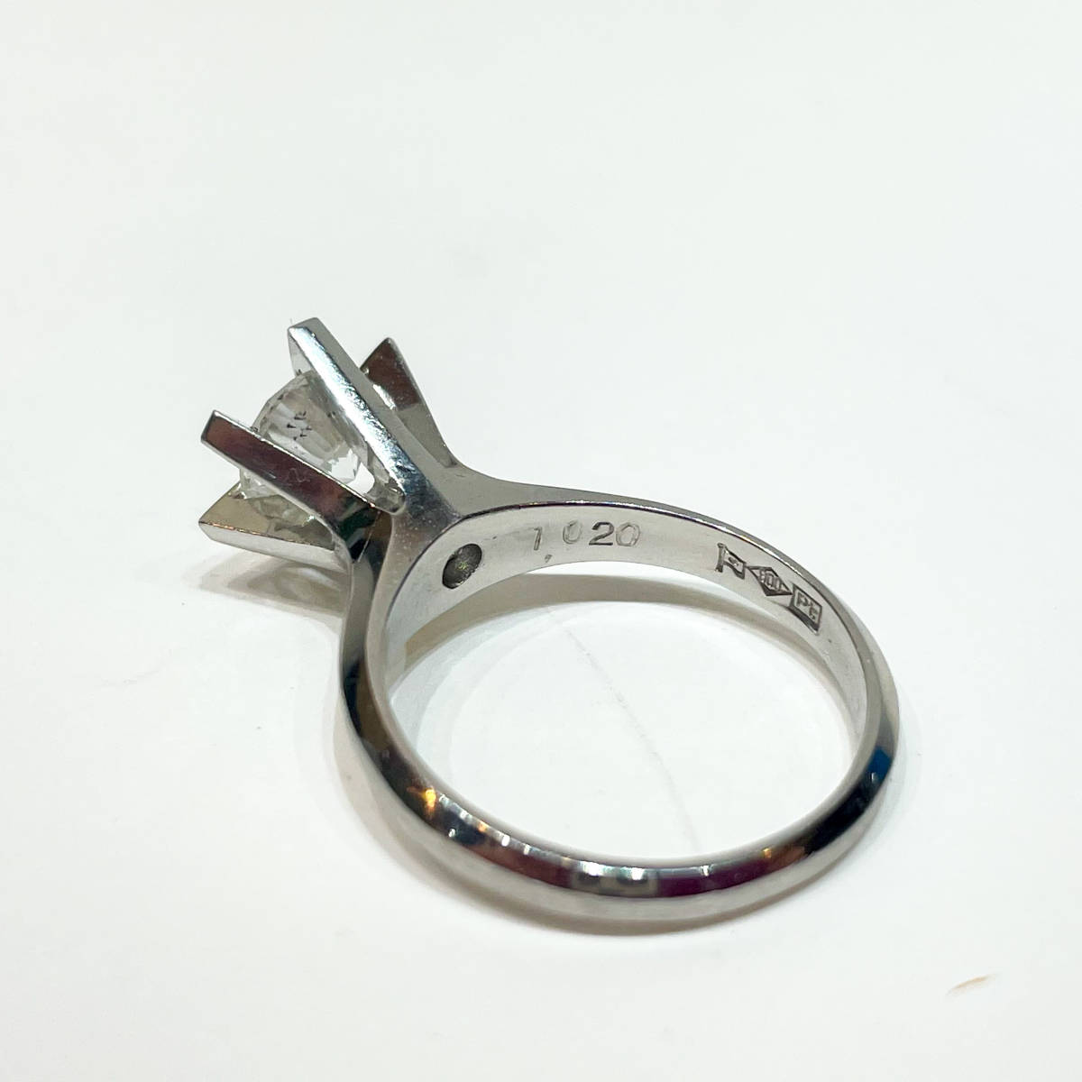 中央宝石研究所 鑑定書付 D1.02ct Pt900 指輪 リング ダイヤモンド 