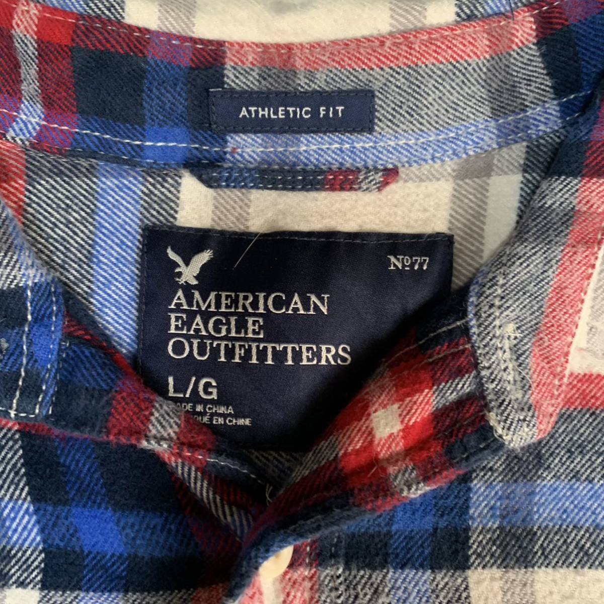 ネルシャツ チェックシャツ 長袖 長袖シャツ アメリカンイーグル メンズ L ブルー 白 赤 柄 カジュアル レディース 古着 長袖シャツ 売買されたオークション情報 Yahooの商品情報をアーカイブ公開 オークファン Aucfan Com