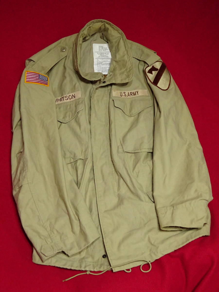 お買い得，爆買い 一点物/米陸軍実物 /第一騎兵師団M-65フィールドジャケット/カーキ/アルファ社製(M-65)｜売買されたオークション情報、yahooの商品情報をアーカイブ公開 - オークファン M-65