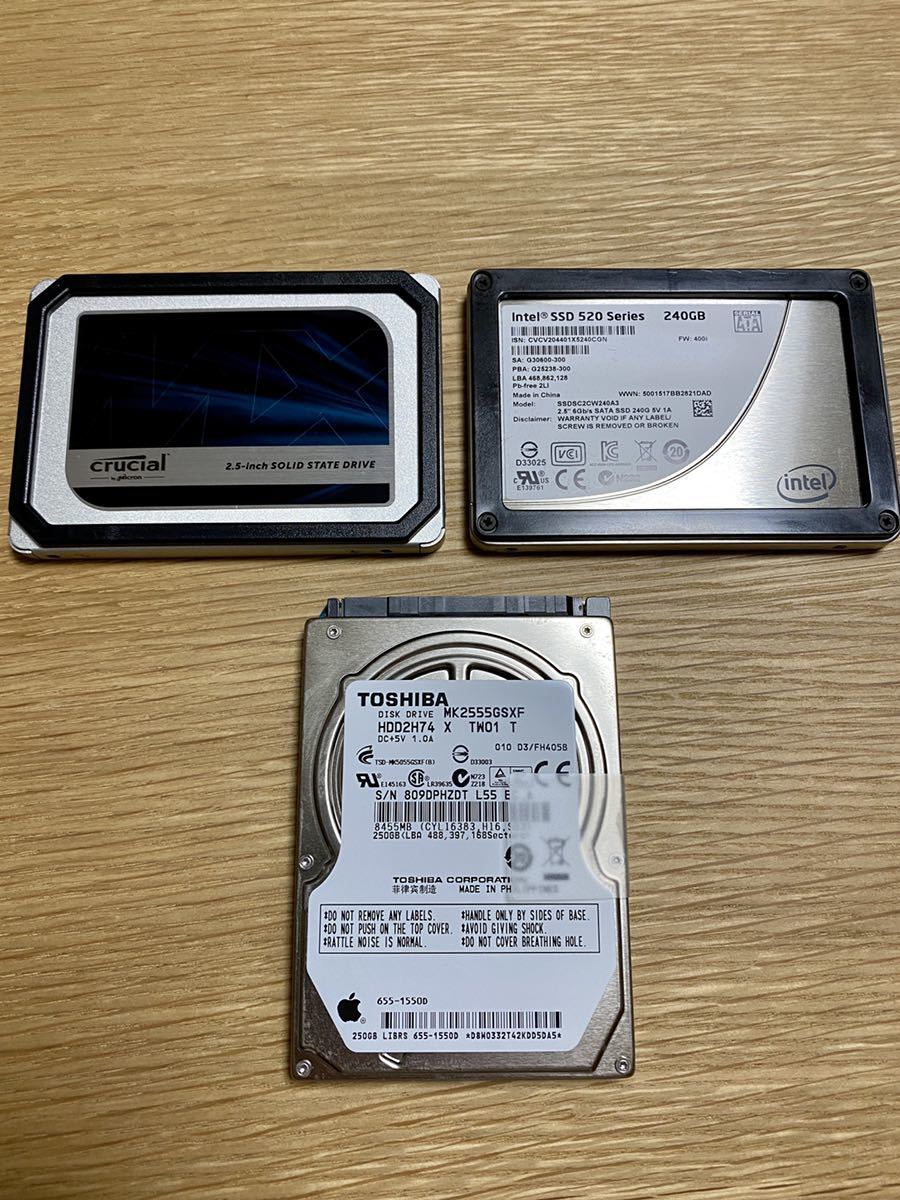 2.5インチ SSD 3台セット フォーマット済み カ*ジ様 m030 2.5インチ