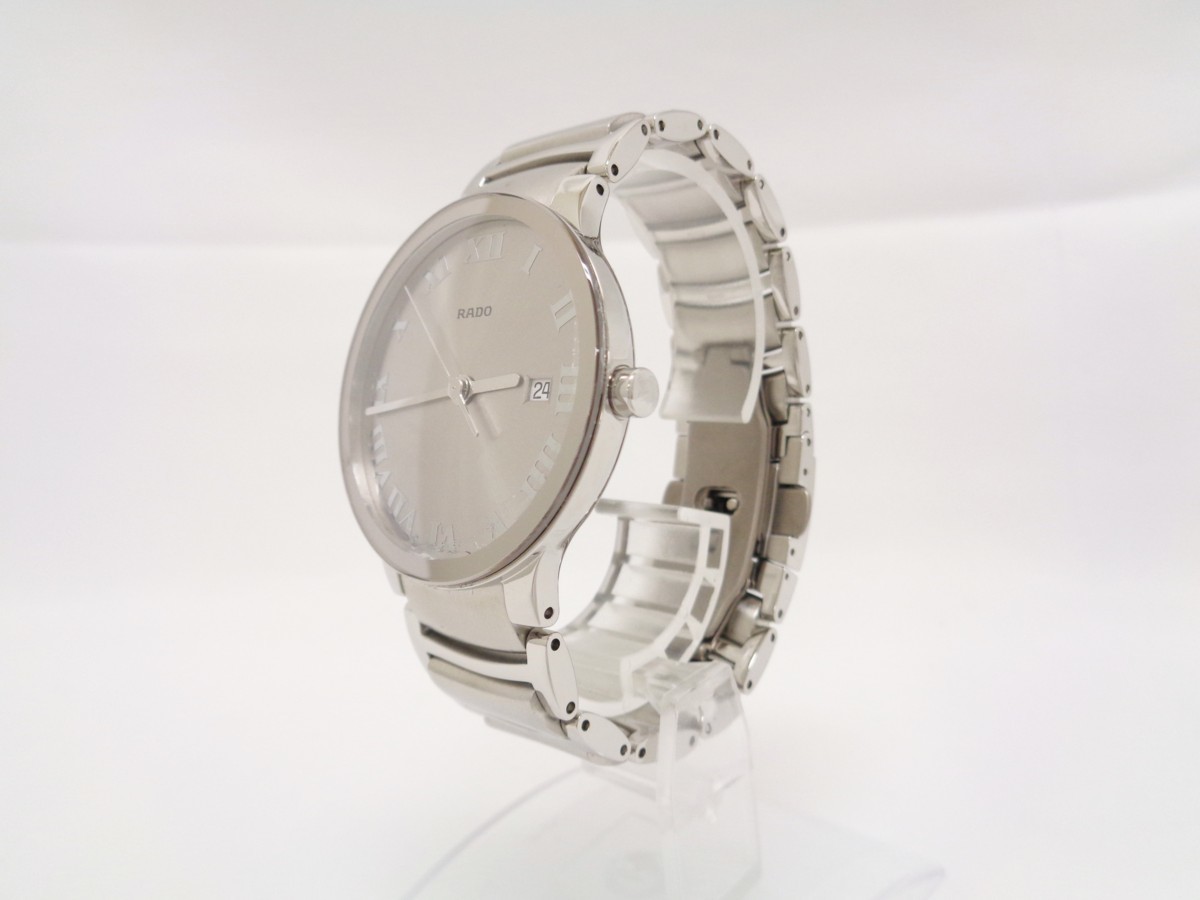 TG04 RADO ラドー セントリックス SS メンズ クオーツ時計 シルバー 