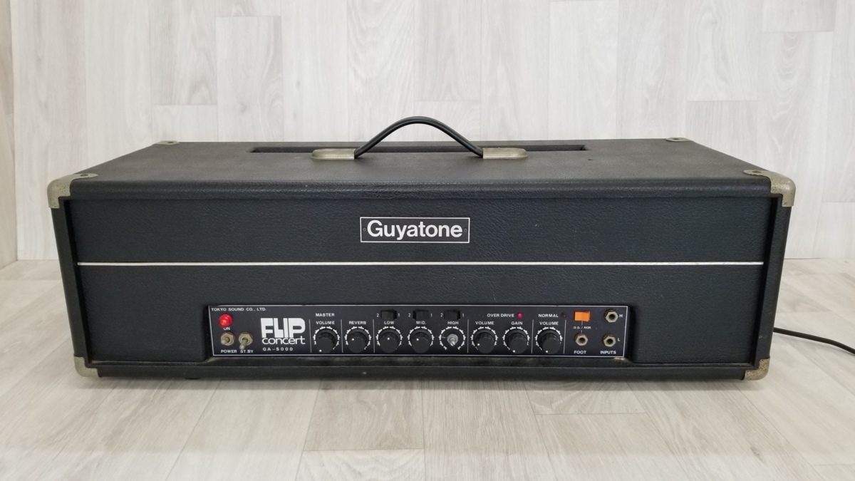 033D07□Guyatone FLIP CONCERT GA-5000 真空管 ヘッドアンプ 音出し