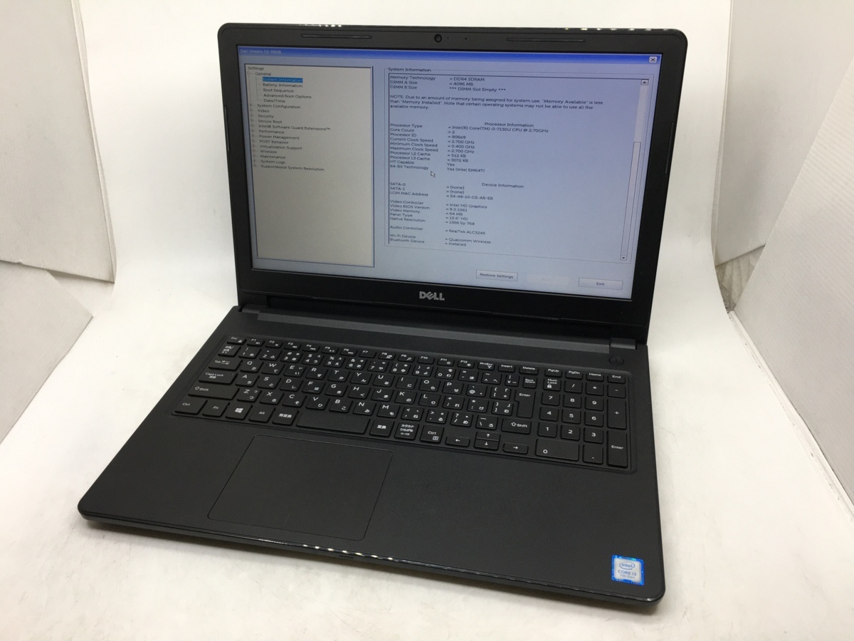 Vostro Core DELL i5 7200U Dell 15-3568 0 ジャンク!DELL 15-3568 