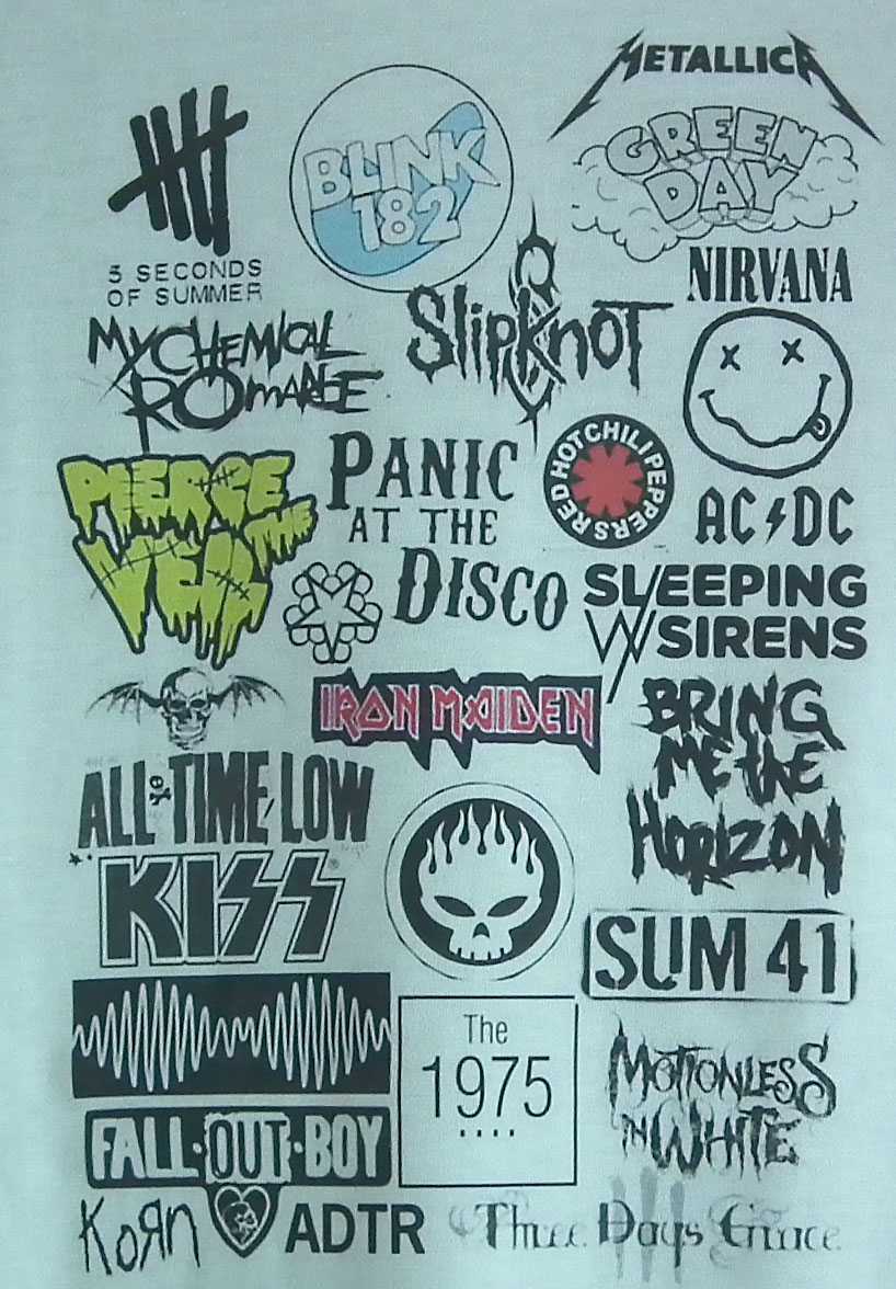 海外パンクバンド系アーティストロゴ 白m半袖 メタリカ サム41 グリーンデイ グリーンキス スキップノット ニルヴァーナ 文字 ロゴ 売買されたオークション情報 Yahooの商品情報をアーカイブ公開 オークファン Aucfan Com