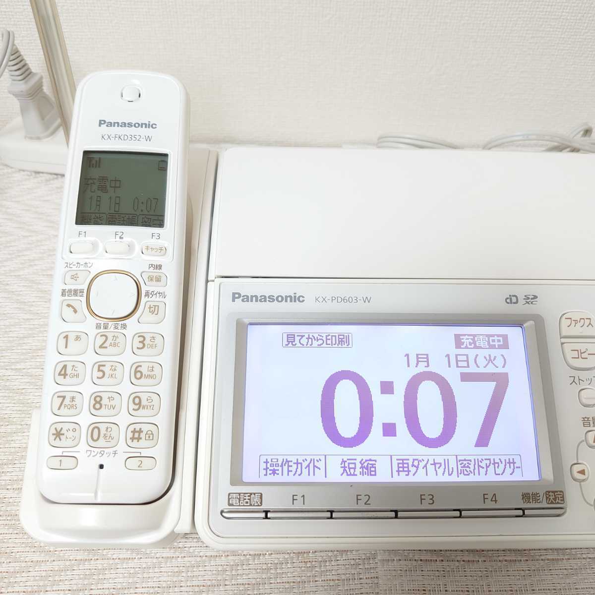 美品・見てから印刷】Panasonic パナソニック ファクス KX-PD603