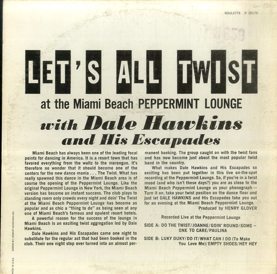 A Lp デイル ホーキンズ ヒズ エスカペイド Lets All Twist At The Miami Beach Peppermint Lounge R ロックンロー ロック ポップス 洋楽 売買されたオークション情報 Yahooの商品情報をアーカイブ公開 オークファン Aucfan Com A Lp デイル ホーキンズ ヒズ エスカペイド Lets All Twist At The Miami Beach Peppermint Lounge R ロックンロー ロック ポップス 洋楽 売買されたオークション情報 Yahooの商品情報をアーカイブ公開 オークファン Aucfan Com