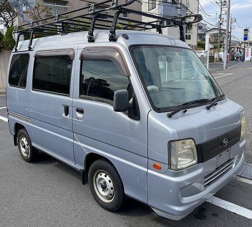 ●○格安軽バン　サンバ―　トランスポーター　５MT　ルーフキャリア　ナビ　ETC　キーレス○●
