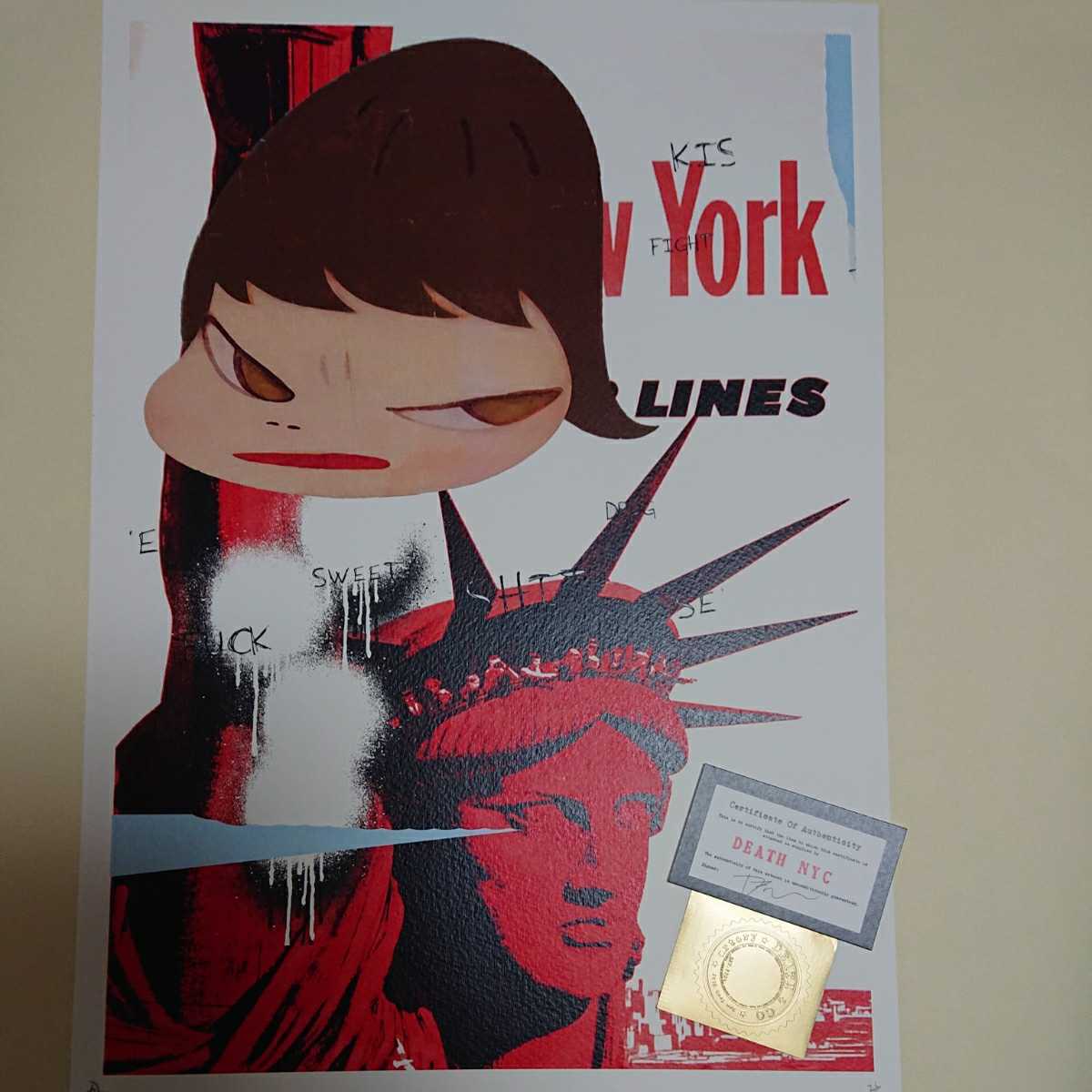 2020年 世界限定100枚 DEATH NYC アートポスター 奈良 美智 NARA