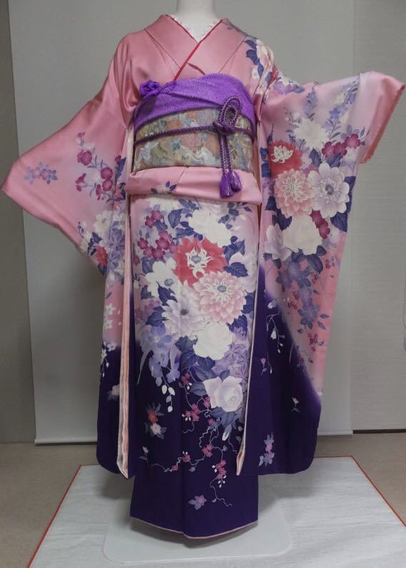 ★素敵な振り袖★一式セット★正絹★身長170㎝前後の方に★美品です♪ 210216