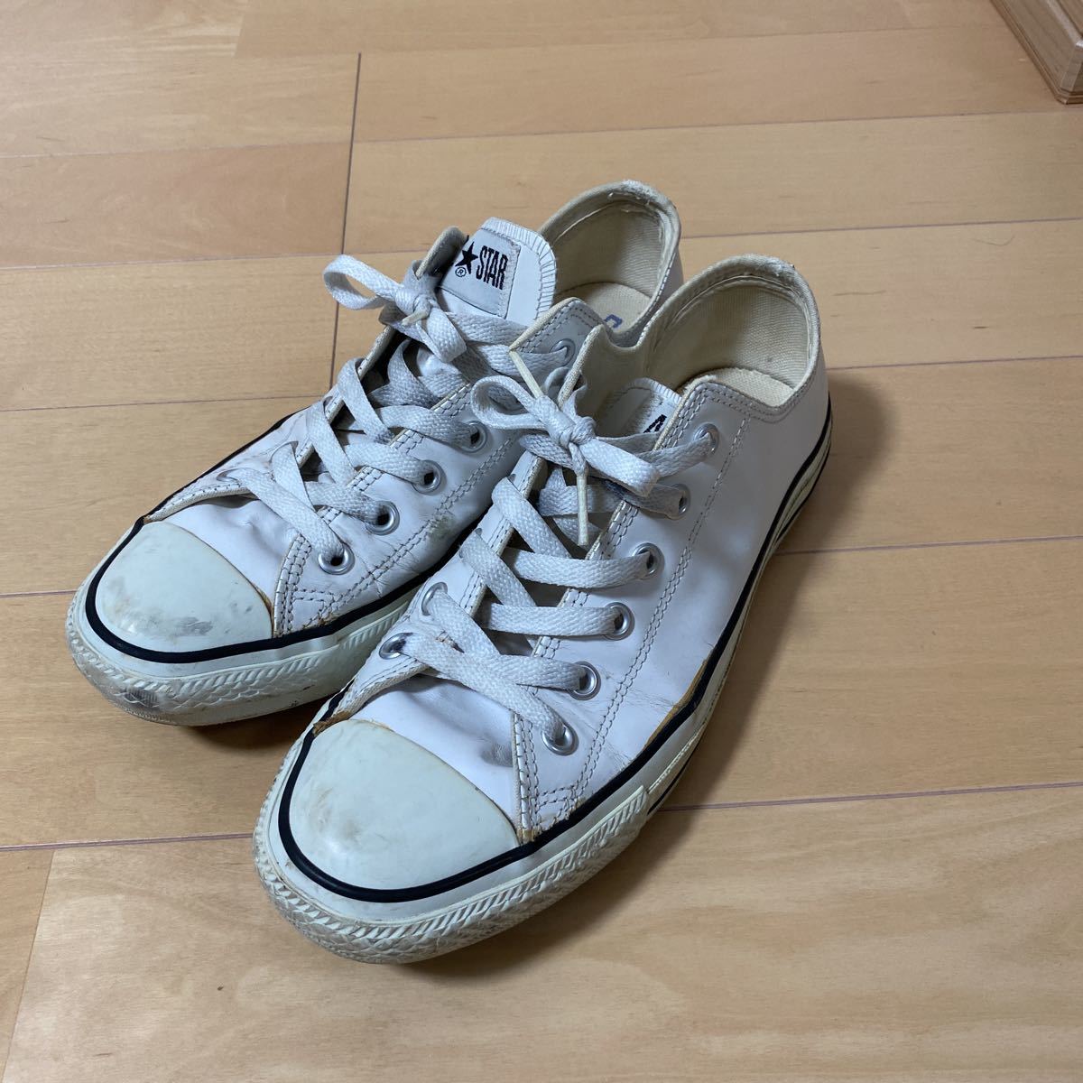 コンバース オールスター レザー 白 26.5cm 【公式通販】