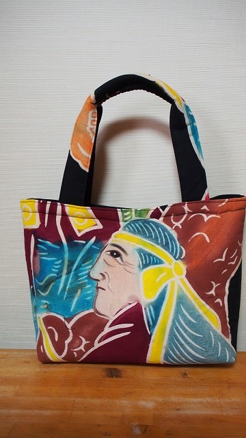 ハンドメイド・古布のぼり旗・トートバック ①