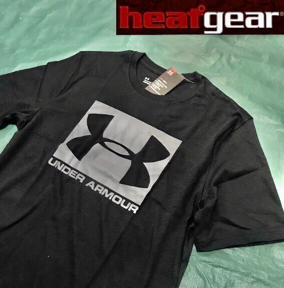 アンダーアーマー Tシャツ 正規品 輸入モデル 黒ブラック【日本 XL相当】【US Lサイズ】heatgear 吸汗速乾 半袖トレーニング ランニング