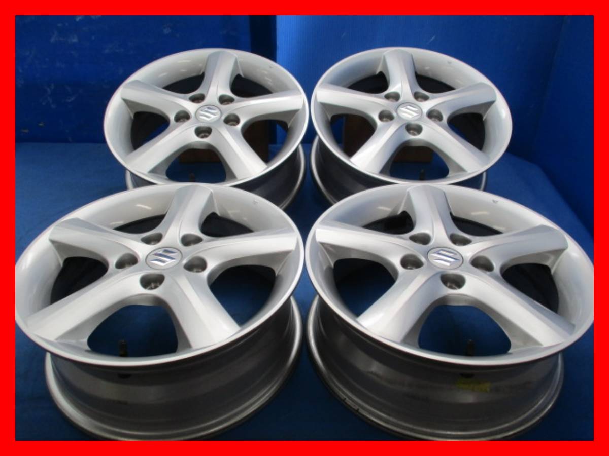 スズキ SX4 純正アルミ4本【PD03-015】16インチ6J インセット50 5穴 