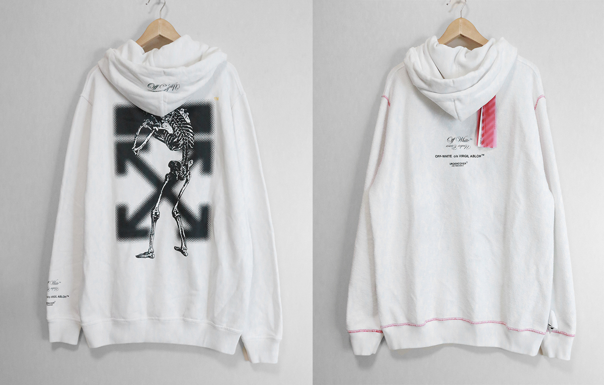 UNDERCOVER × OFF-WHITE ◇ 19AW Skeleton Rvrs Hoodie リバーシブル 