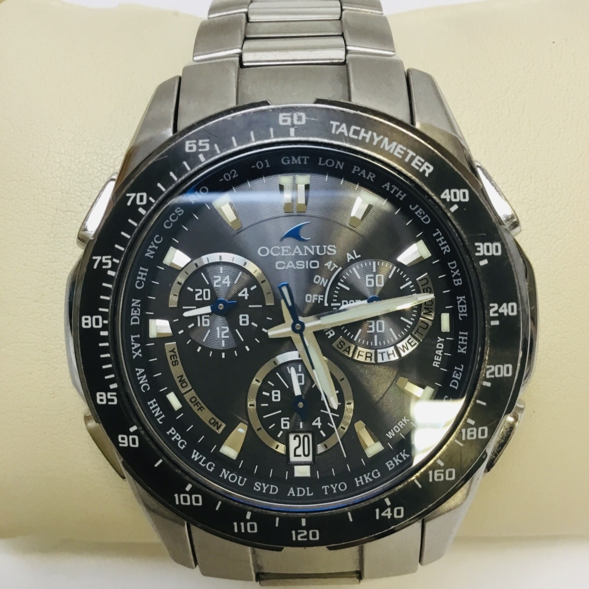 T/良品】 CASIO OCEANUS 電波ソーラー 腕時計 OCW-M800TBJ-1AJF 