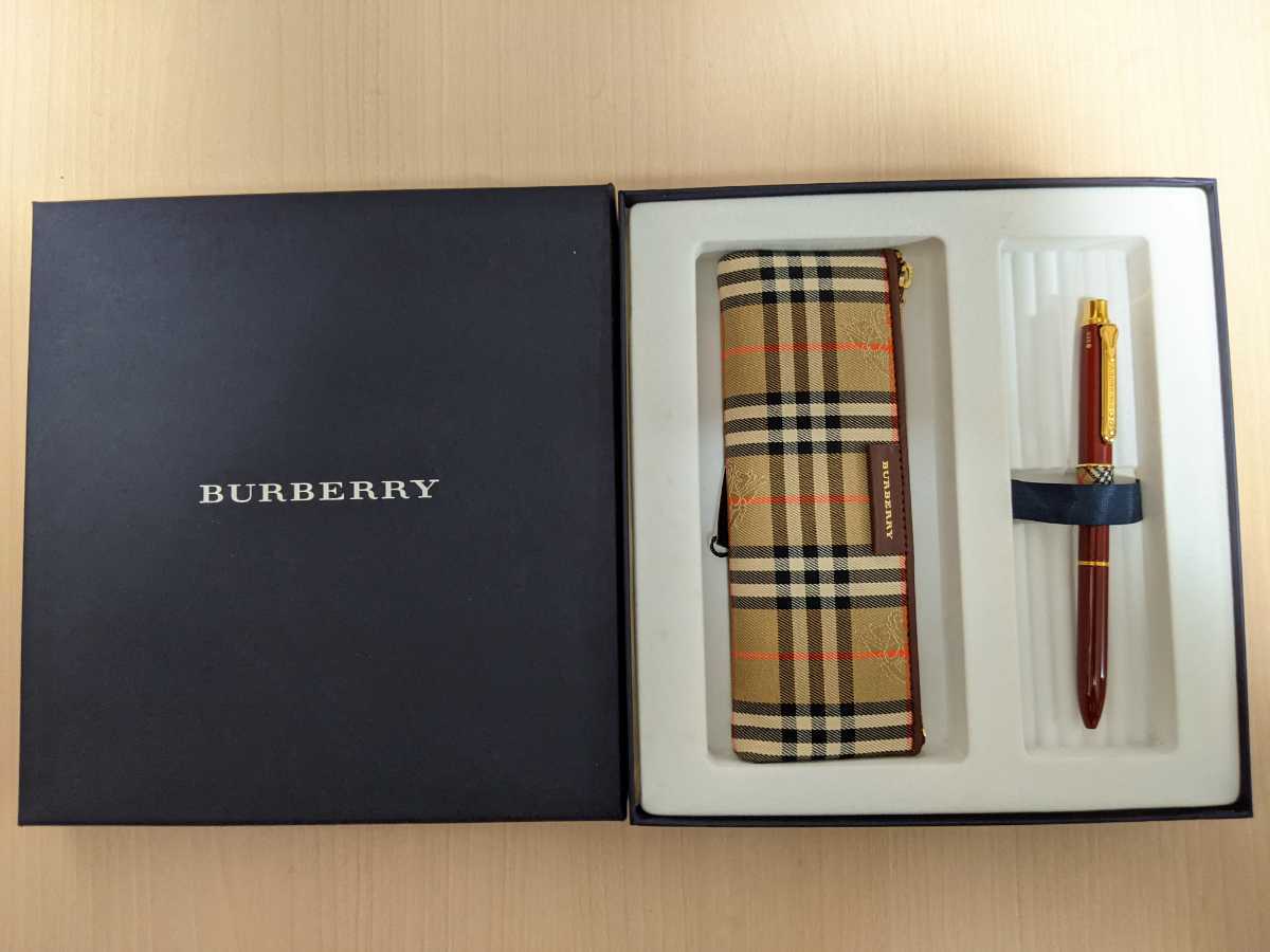 希少品 BURBERRY ペンケース 昭和レトロ アンティーク シャーペン