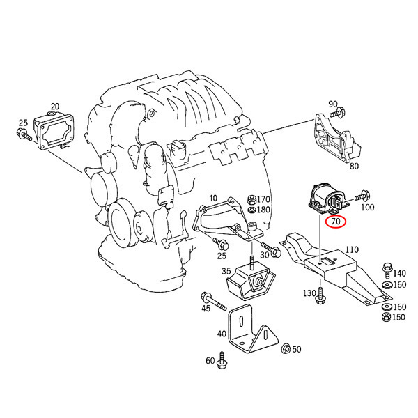 febi製 ベンツ W211 W212 ATマウント/ミッションマウント 2202400518 E240 E250 E280 E300 E320 E320CDI E500 E550 E55AMG E350 新品 即納_3